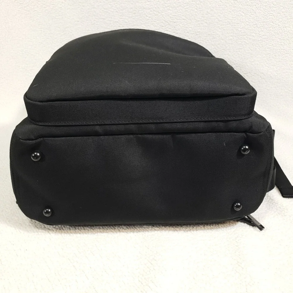 Lo and Sons Hanover Supreme Backpack Black Waxed Poly 16